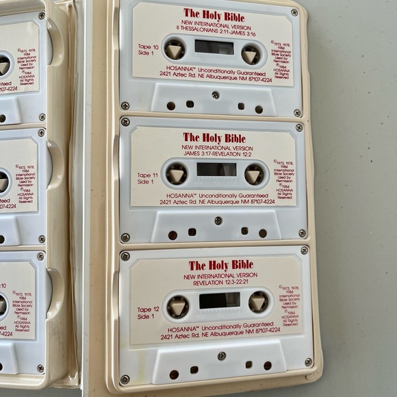 The Bible on Cassette IV Hosanna New International Version New Testament 12 Tape - Picture 8 of 8